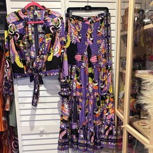 Colorful Bohemian Top and Pant Set